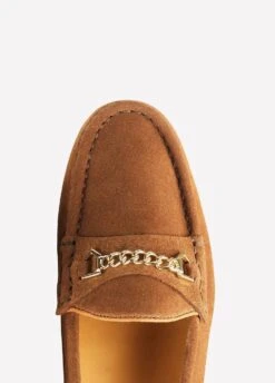 Fairfax & Favor Ladies Suede Apsley Loafers - Tan -Throstlenest Saddlery Shop apsleytan4