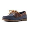 Ariat Womens Antigua Boat Shoe - Navy/Chocolate 1 Ariat Womens Antigua Boat Shoe - Navy/Chocolate -Throstlenest Saddlery Shop ariat antigua navy choc 1rdy