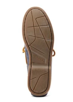 Ariat Womens Antigua Boat Shoe - Navy/Chocolate -Throstlenest Saddlery Shop ariat antigua navy choc 4rdy