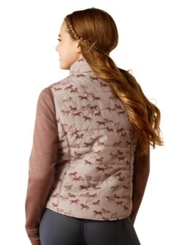 Ariat Youth Bella Reversible Gilet - Scattering Horses -Throstlenest Saddlery Shop ariat bella scatter 3rdy