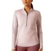 Ariat Breathe 1/4 Zip Baselayer - Sea Fog 1 Ariat Breathe 1/4 Zip Baselayer - Sea Fog -Throstlenest Saddlery Shop ariat breathe baselayer seafog 1rdy