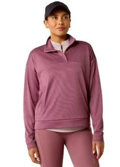 Ariat Breathe 1/2 Zip Sweatshirt - Tulipwood