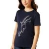 Ariat Youth Hay Girl T-Shirt - Navy -Throstlenest Saddlery Shop ariat hays navy 1rdy