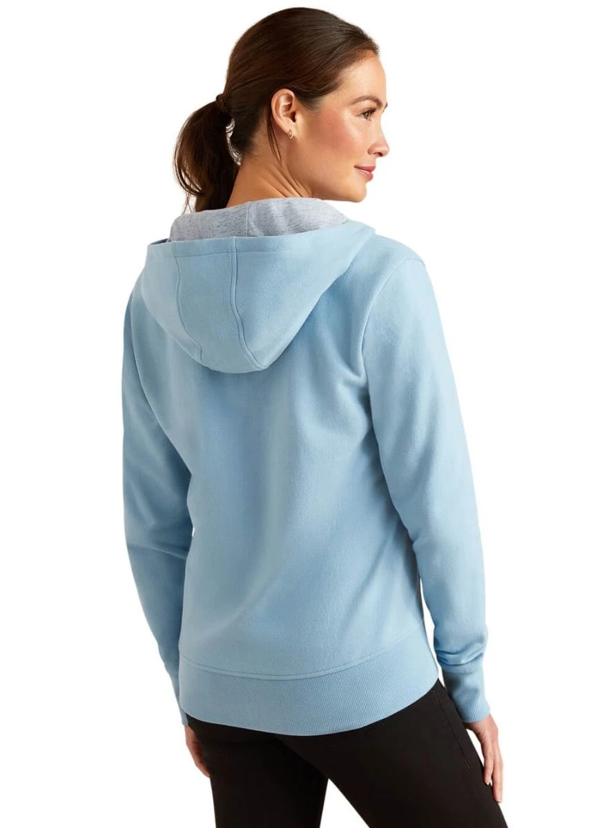 Ariat Team Logo Full Zip Hoodie - Glacier Lake 4 Ariat Team Logo Full Zip Hoodie - Glacier Lake - Image 2