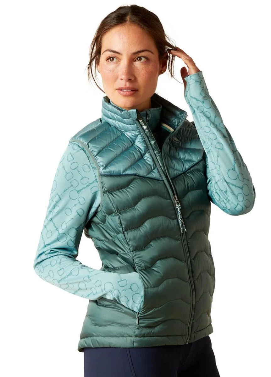 Ariat Ideal Down Gilet - Iridescent Arctic/Silver Pine 3 Ariat Ideal Down Gilet - Iridescent Arctic/Silver Pine