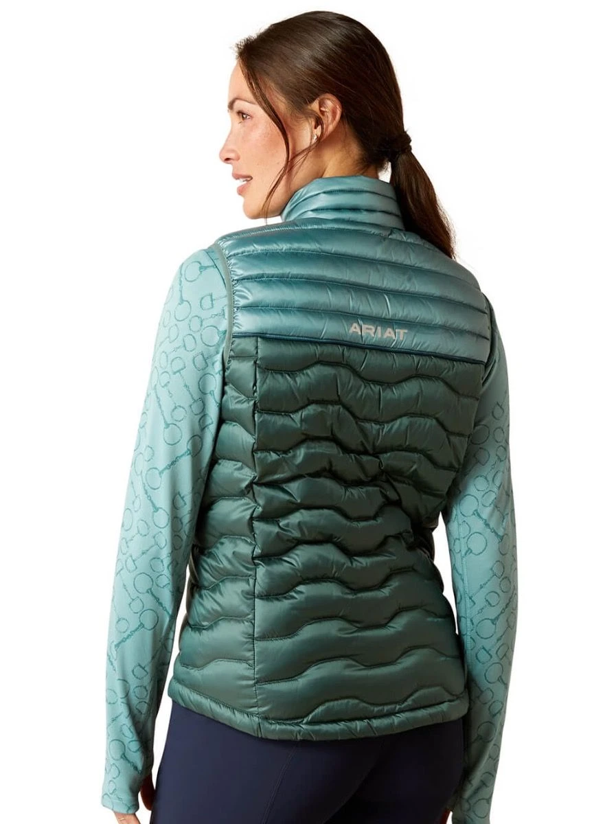 Ariat Ideal Down Gilet - Iridescent Arctic/Silver Pine 4 Ariat Ideal Down Gilet - Iridescent Arctic/Silver Pine - Image 2