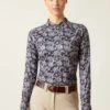 Ariat Lowell 2.0 1/4 Zip Baselayer - Block Flower 1 Ariat Lowell 2.0 1/4 Zip Baselayer - Block Flower -Throstlenest Saddlery Shop ariat lowell block 1rdy