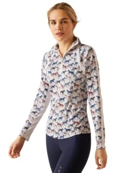 Ariat Sunstopper 3.0 1/4 Zip Baselayer - Painted Ponies