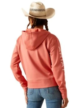 Ariat Tek 1/2 Zip Hoodie - Faded Rose -Throstlenest Saddlery Shop ariat tek hoodie rose 2rdy