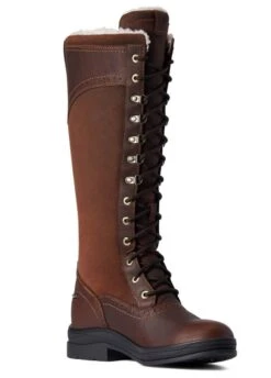 Ariat Wythburn Tall Waterproof Boot - Dark Brown -Throstlenest Saddlery Shop ariatwythburnbrown3rdy