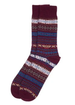Barbour Boyd Socks - Burgundy