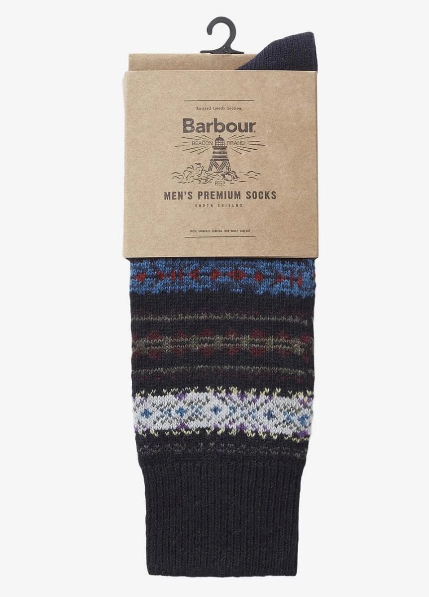 Barbour Boyd Socks - Navy Mix 3 Barbour Boyd Socks - Navy Mix