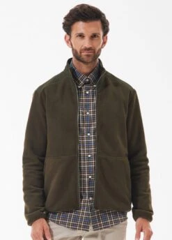 Barbour Mens Country Fleece Jacket - Olive -Throstlenest Saddlery Shop barbour country fleece jacket olive 3rdy