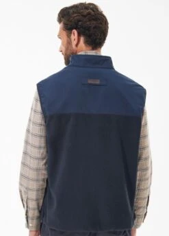 Barbour Mens Country Fleece Gilet - Navy -Throstlenest Saddlery Shop barbour country fleece navy 5rdy