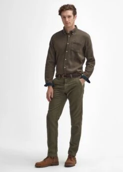 Barbour Moleskin Tailored Trousers - Dark Olive