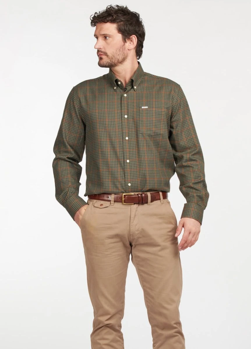Barbour Henderson Thermo Weave Shirt - Olive 4 Barbour Henderson Thermo Weave Shirt - Olive - Image 2
