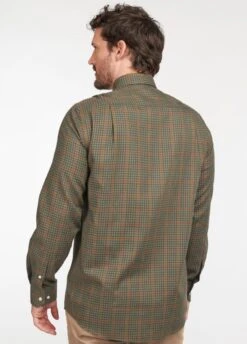 Barbour Henderson Thermo Weave Shirt - Olive 9 Barbour Henderson Thermo Weave Shirt - Olive -Throstlenest Saddlery Shop barbourhendersonolive3rdy