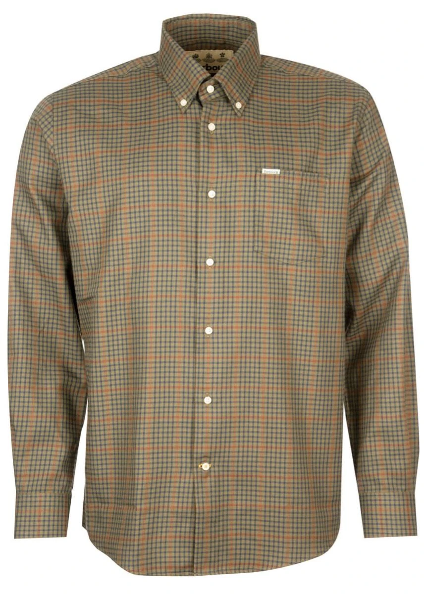 Barbour Henderson Thermo Weave Shirt - Olive 6 Barbour Henderson Thermo Weave Shirt - Olive - Image 4