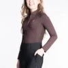 Blackfort Equestrian Cool Mesh Base Layer - Chocolate -Throstlenest Saddlery Shop bf base chocolate 1rdy
