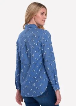Barbour Ladies Scallop Shirt - Chambray -Throstlenest Saddlery Shop chambray4