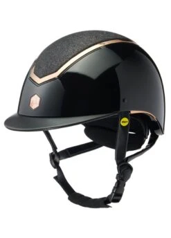 Charles Owen EQx Kylo MIPS Glossy & Sparkly Hat - Black/Rose Gold