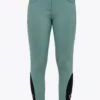 Cavalleria Toscana Dash Knee Grip High Waisted Breeches - Emerald Grey -Throstlenest Saddlery Shop ct dash high waist fg breech emerald 1rdy
