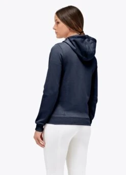 Cavalleria Toscana Emblem Hoodie - Atlantic Blue -Throstlenest Saddlery Shop ct emblem hoodie 7j00 3rdy