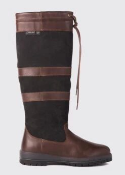 Dubarry Womens Galway Boots Slim Fit - Black/Brown -Throstlenest Saddlery Shop dubarry galway slimfit black brown 4rdy