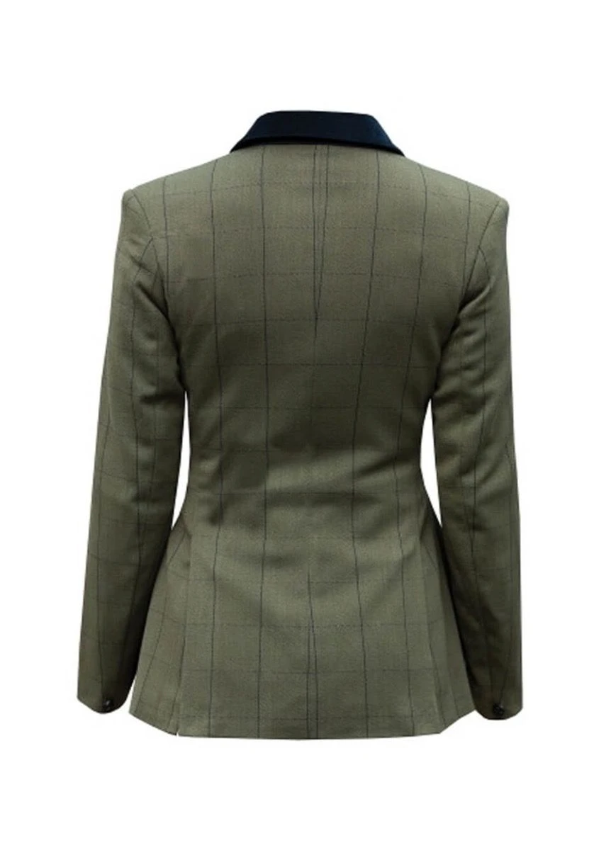 Equetech Bellingham Deluxe Stretch Tweed Riding Jacket - Green 4 Equetech Bellingham Deluxe Stretch Tweed Riding Jacket - Green - Image 2