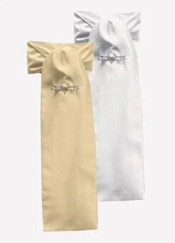 Equetech Plain Jacquard Self Tying Riding Stock - Cream