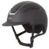 Evoke Callisto Classic Peak Riding Hat - Black/Silver -Throstlenest Saddlery Shop evoke callisto classic black silver 1rdy