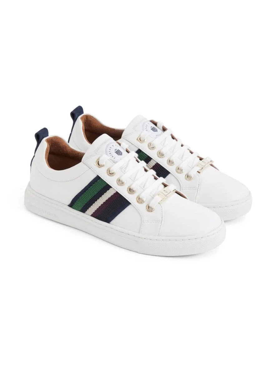 Fairfax & Favor Boston Trainer - White Leather 3 Fairfax & Favor Boston Trainer - White Leather