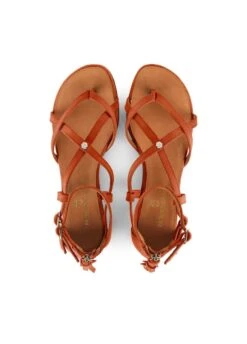 Fairfax & Favor Brancaster Sandal - Sunset Orange 7 Fairfax & Favor Brancaster Sandal - Sunset Orange -Throstlenest Saddlery Shop ff brancaster orange 3rdy