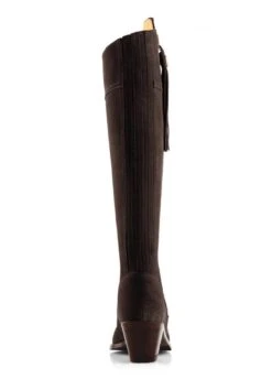 Fairfax & Favor Heeled Regina Narrow Fit Suede Boot - Chocolate -Throstlenest Saddlery Shop ff heel regina narrow choc 3rdy