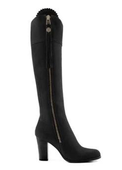 Fairfax & Favor High Heeled Regina Narrow Fit Suede Boot - Black