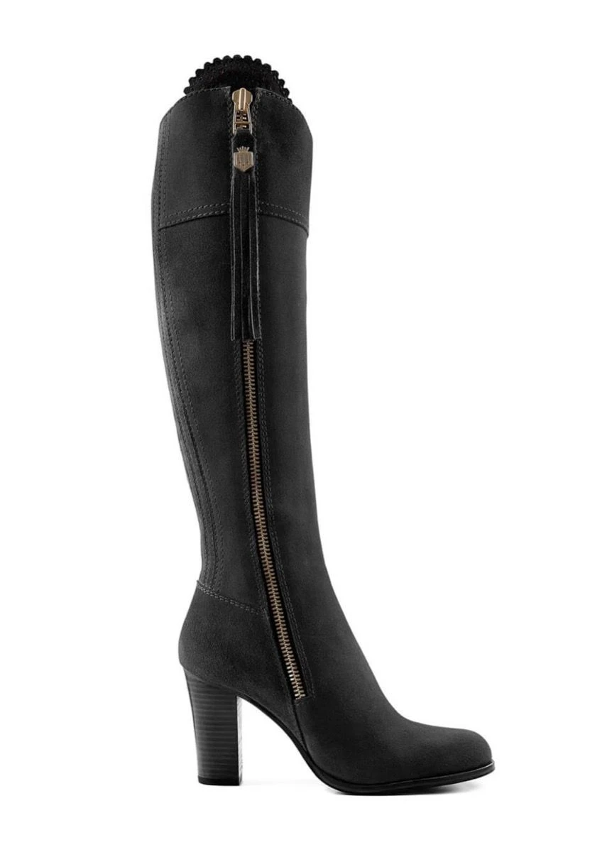 Fairfax & Favor High Heeled Regina Suede Boot - Black 3 Fairfax & Favor High Heeled Regina Suede Boot - Black