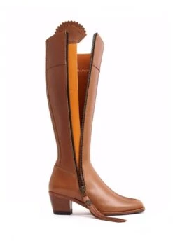 Fairfax & Favor Leather Heeled Regina Boots - Tan -Throstlenest Saddlery Shop ff leather heel regina tan 3rdy