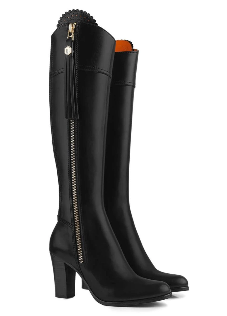 Fairfax & Favor High Heeled Regina Leather Boot - Black 4 Fairfax & Favor High Heeled Regina Leather Boot - Black - Image 2