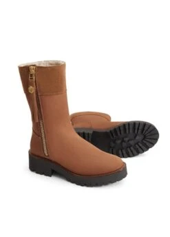 Fairfax & Favor Paris Shearling Lined Boot - Cognac -Throstlenest Saddlery Shop ff paris cognac 3rdy