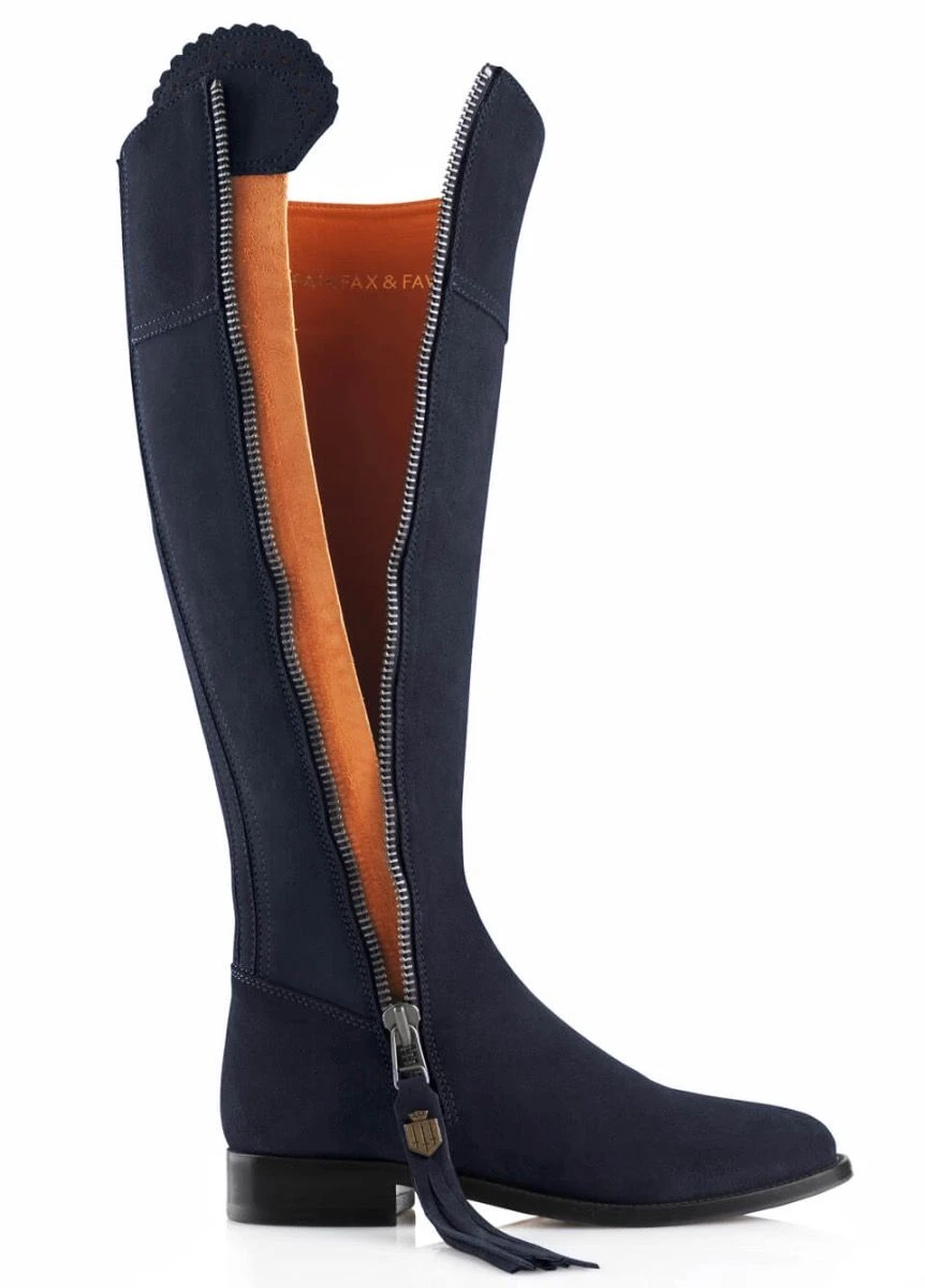 Fairfax & Favor Suede Flat Regina - Navy 5 Fairfax & Favor Suede Flat Regina - Navy - Image 3