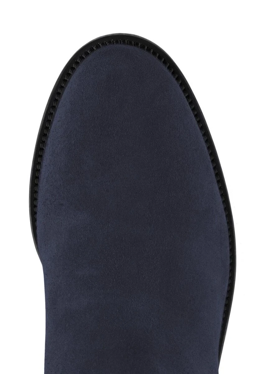 Fairfax & Favor Suede Flat Regina - Navy 7 Fairfax & Favor Suede Flat Regina - Navy - Image 5