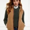 Holland Cooper Country Fleece Gilet - Coffee -Throstlenest Saddlery Shop hc country fleece coffee 1rdy