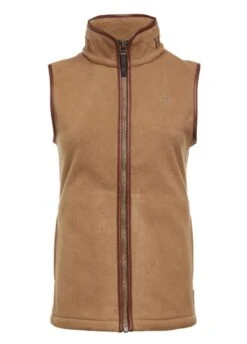 Holland Cooper Country Fleece Gilet - Coffee -Throstlenest Saddlery Shop hc country fleece coffee 3rdy