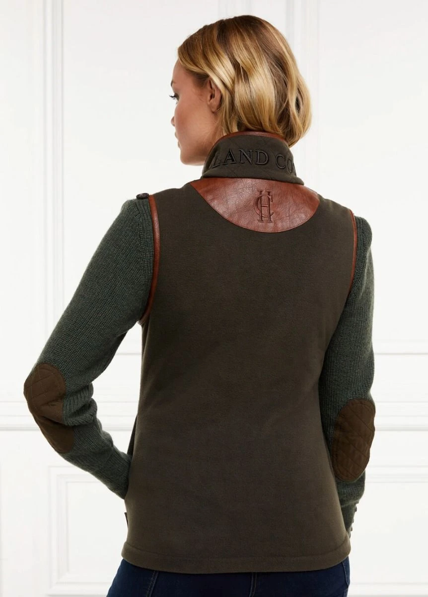 Holland Cooper Country Fleece Gilet - Khaki 4 Holland Cooper Country Fleece Gilet - Khaki - Image 2