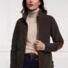 Holland Cooper Country Fleece Jacket - Khaki 2 Holland Cooper Country Fleece Jacket - Khaki -Throstlenest Saddlery Shop hc fleece jacket khaki 1rdy 1
