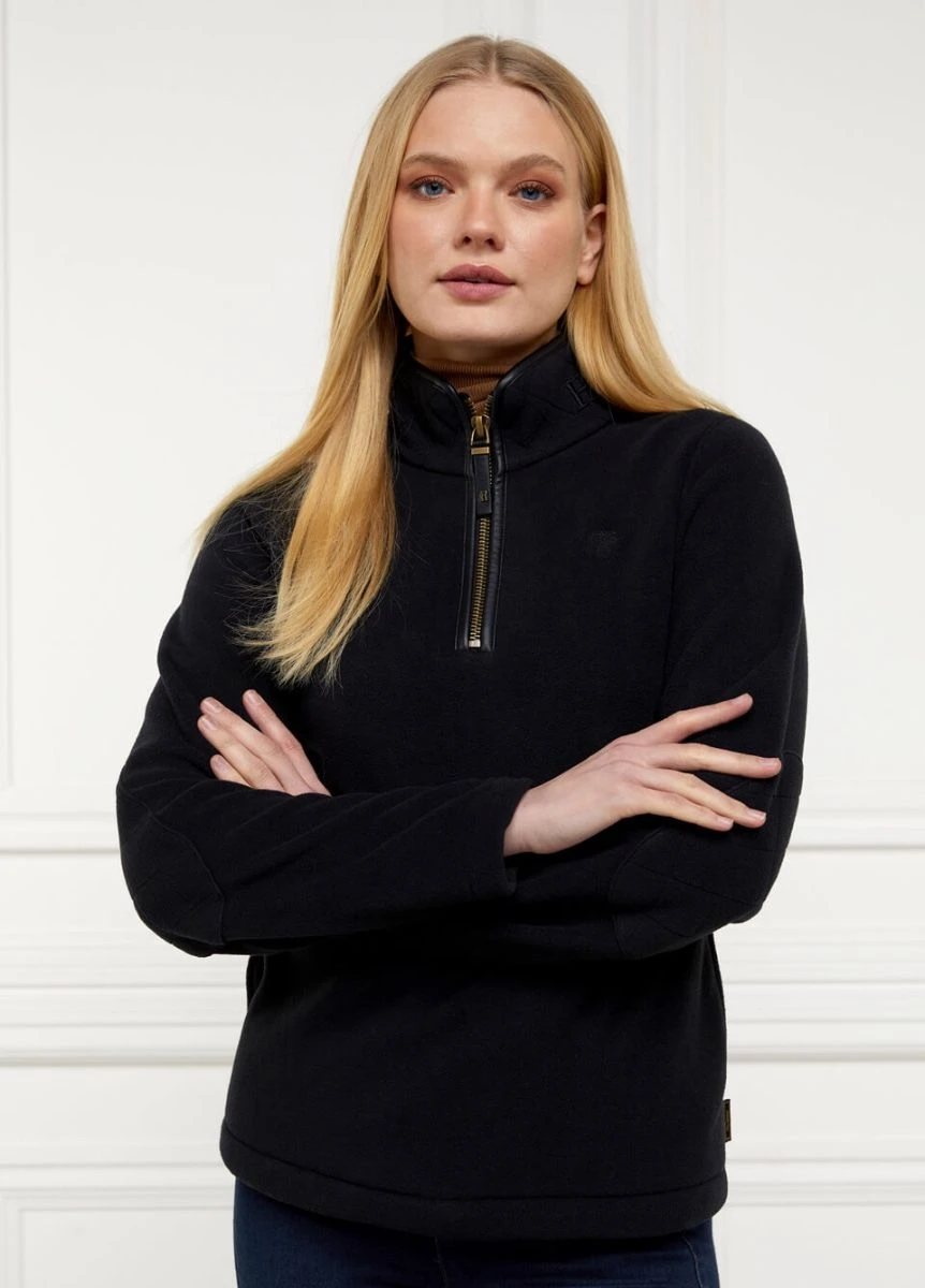 Holland Cooper Country Fleece 1/2 Zip - Black 3 Holland Cooper Country Fleece 1/2 Zip - Black