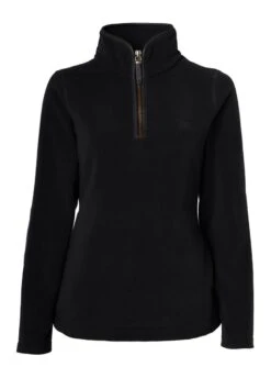 Holland Cooper Country Fleece 1/2 Zip - Black 7 Holland Cooper Country Fleece 1/2 Zip - Black -Throstlenest Saddlery Shop hc half zip black 3rdy