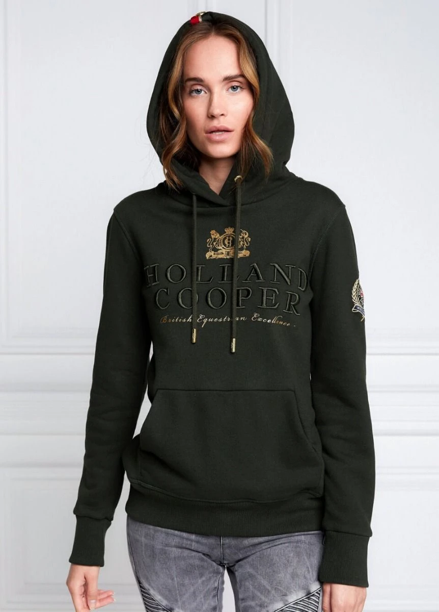 Holland Cooper Heritage Hoodie - Racing Green 4 Holland Cooper Heritage Hoodie - Racing Green - Image 2
