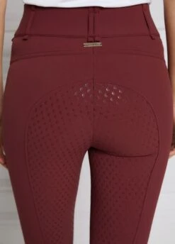 Holland Cooper Ascot Breeches - Burgundy -Throstlenest Saddlery Shop hcascotburgundy4rdy
