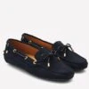 Fairfax & Favor Ladies Suede Henley Driving Shoe - Navy